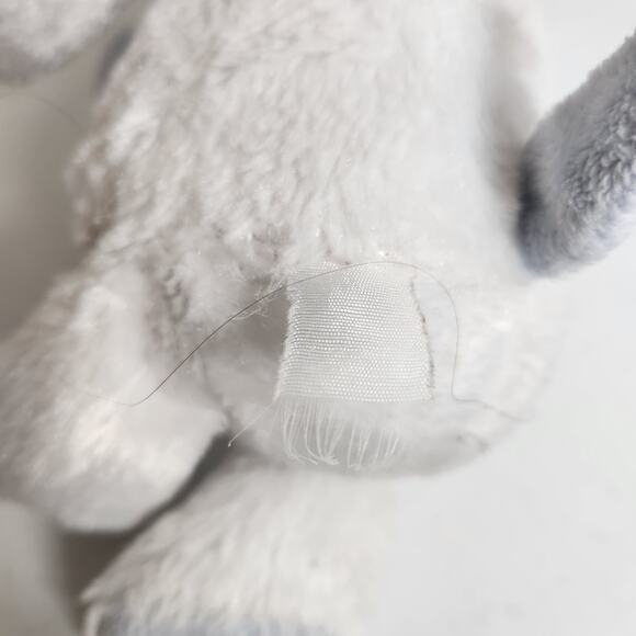 Petting Zoo White Puppy Dog with Sad Eyes Holding a Teddy Bear Plush Stuffed - Picture 5 of 8